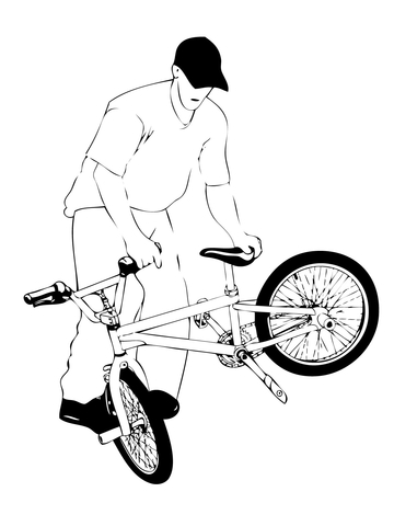 Whiplash Bmx Coloring Page